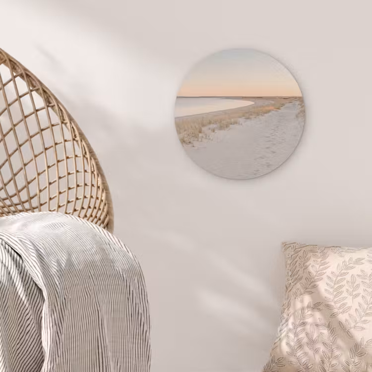 Kustlijn - Horizon - Hek Akoestische PET Vilt - Rond klein -sfeer4