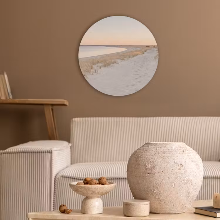 Kustlijn - Horizon - Hek Akoestische PET Vilt - Rond klein -sfeer1