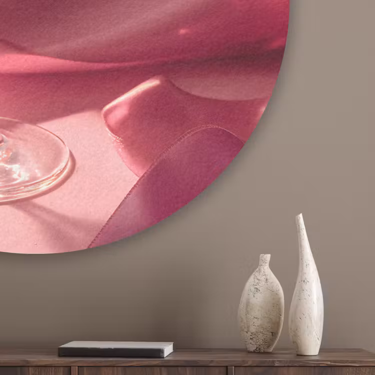 Cocktail - Pink - Luxe Akoestische PET Vilt - Rond klein -sfeer5_closeup