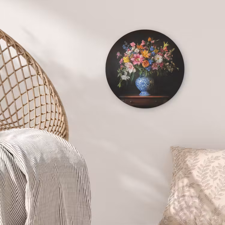 Kleur - Vaas - Bloemen - Boeket Akoestische PET Vilt - Rond klein -sfeer4