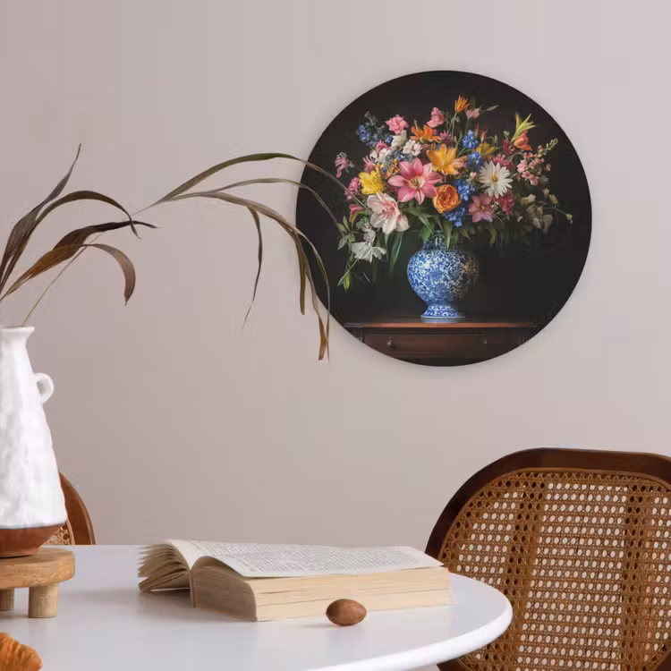 Kleur - Vaas - Bloemen - Boeket Akoestische PET Vilt - Rond klein -sfeer3