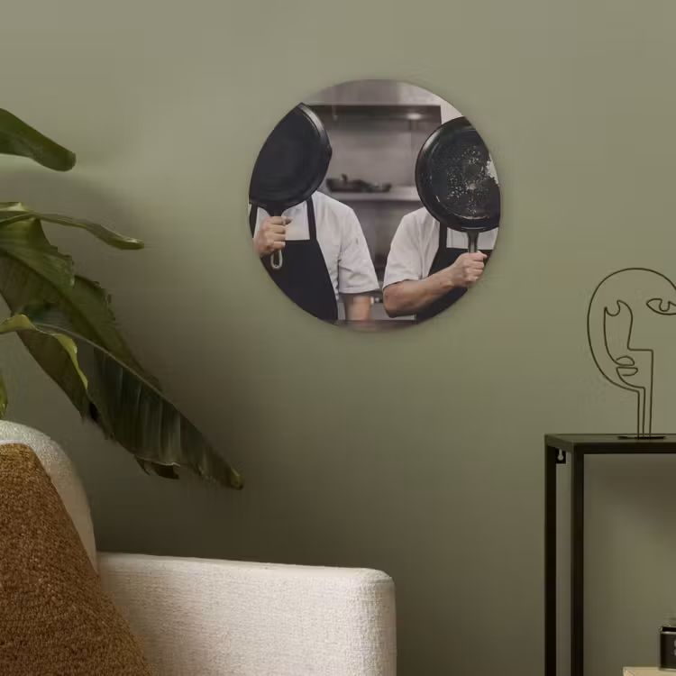 Koks - Koekenpannen - Keuken Akoestische PET Vilt - Rond klein -sfeer2