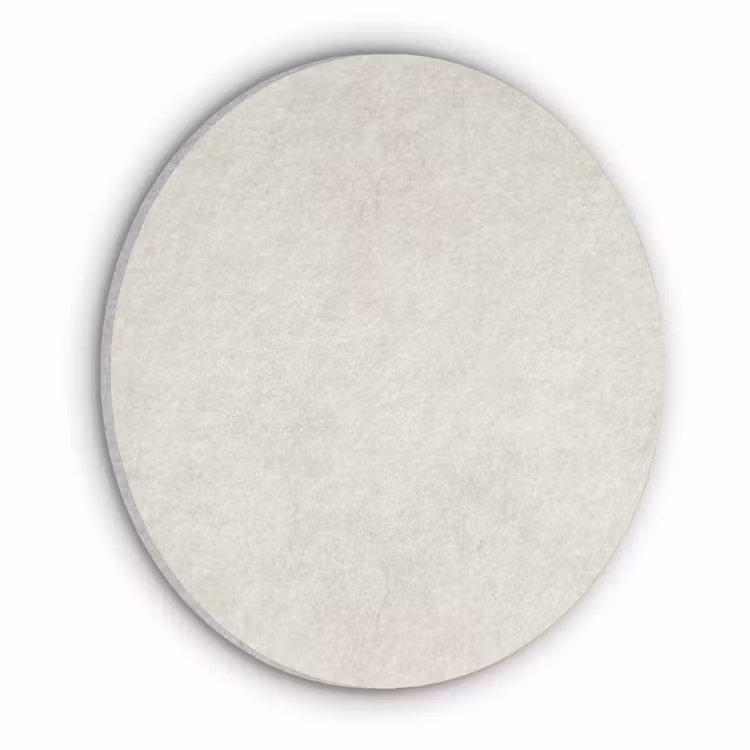 Crème - Egaal - Beton Akoestische PET Vilt - Rond klein 838 -3d