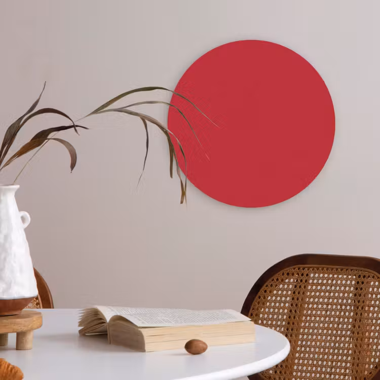 Crimson - Velvet - Rood Akoestische PET Vilt - Rond klein 838 -sfeer3