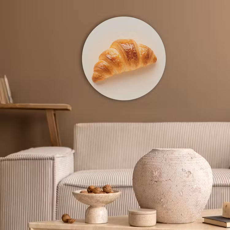 Croissant - Brood - Beige Akoestische PET Vilt - Rond klein -sfeer1