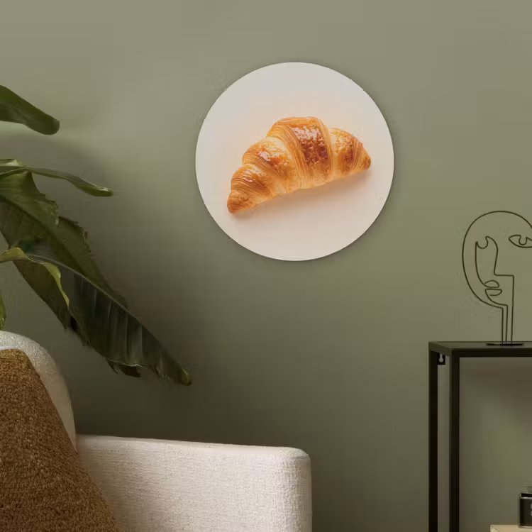 Croissant - Brood - Beige Akoestische PET Vilt - Rond klein -sfeer2