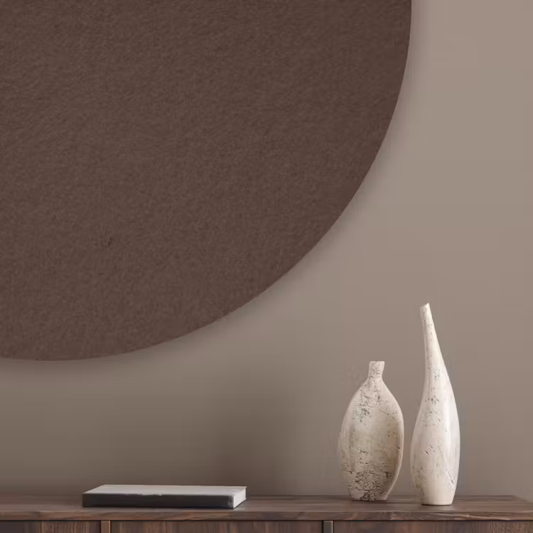 Dark - Chocolate - Bruin Akoestische PET Vilt - Rond klein 838 -sfeer5_closeup