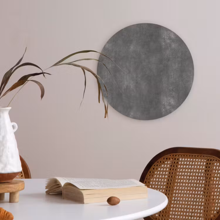 Donkergrijs - Ruw - Beton Akoestische PET Vilt - Rond klein 838 -sfeer3