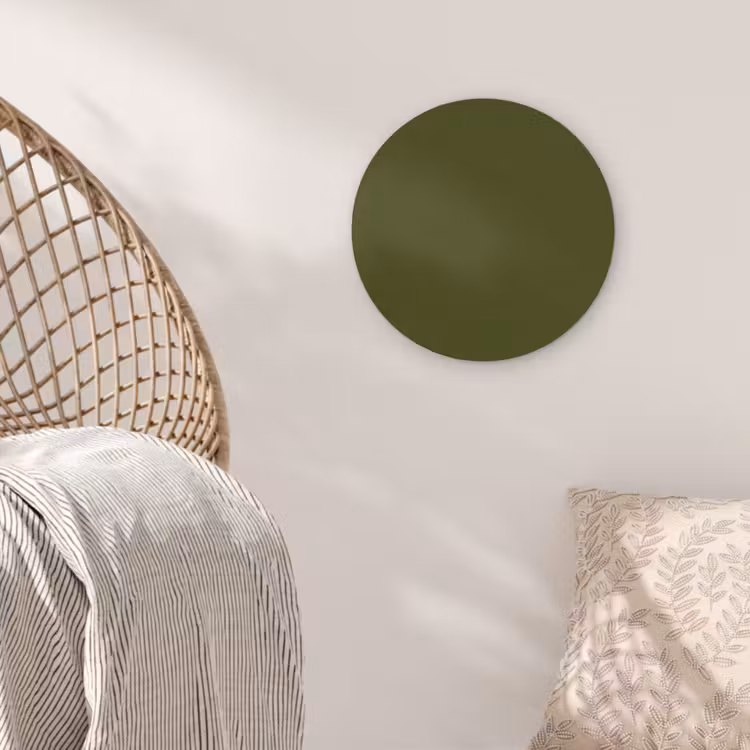 Dark  - Olive - Groen Akoestische PET Vilt - Rond klein 838 -sfeer4