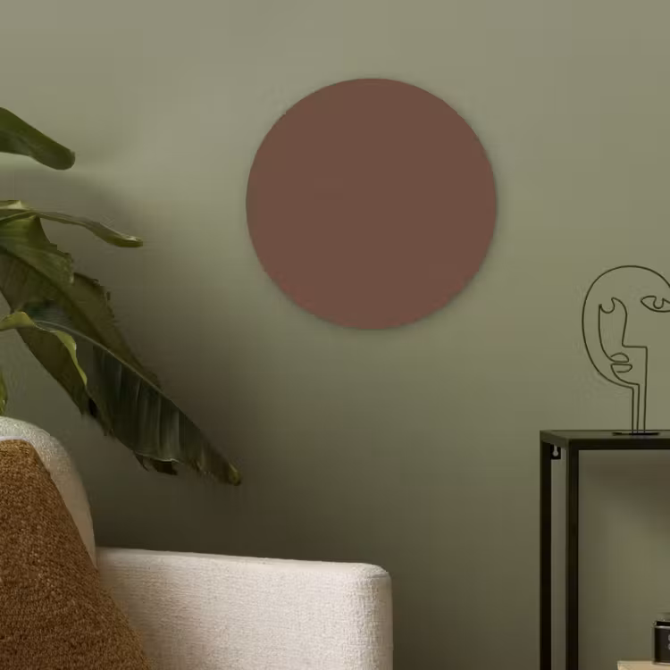 Deep - Clay - Brown - Bruin Akoestische PET Vilt - Rond klein 838 -sfeer2