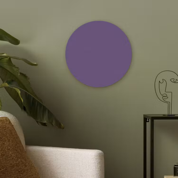 Deep - Plum - Paars Akoestische PET Vilt - Rond klein 838 -sfeer2