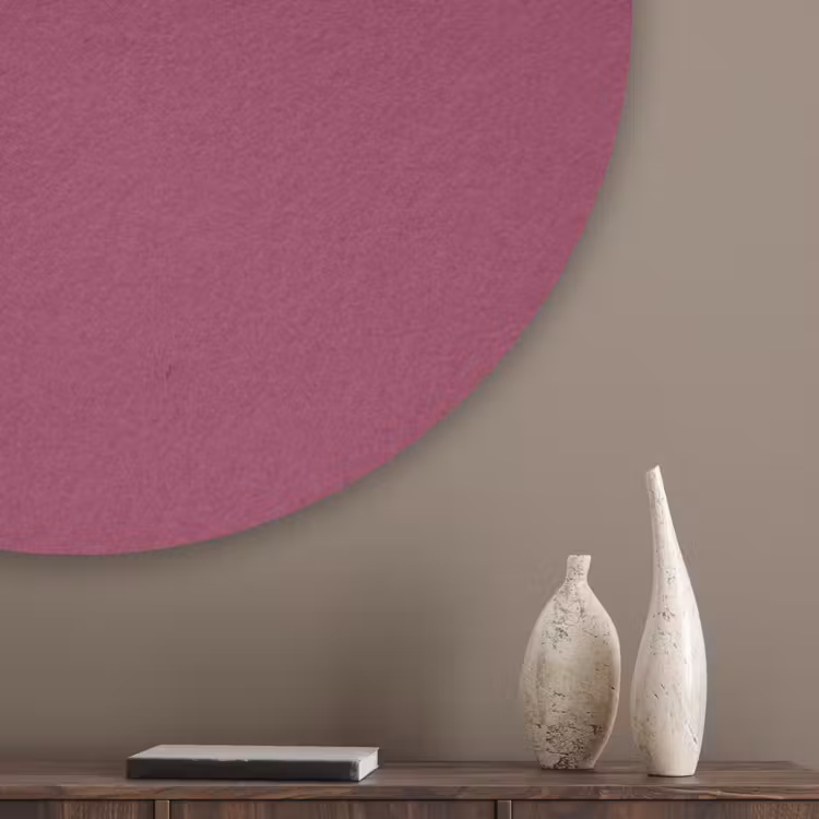 Deep - Rasberry - Rood Akoestische PET Vilt - Rond klein 838 -sfeer5_closeup