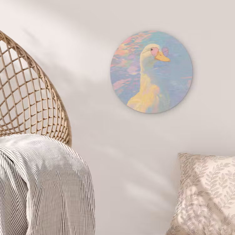Eend - Zonnebril - Water Akoestische PET Vilt - Rond klein -sfeer4
