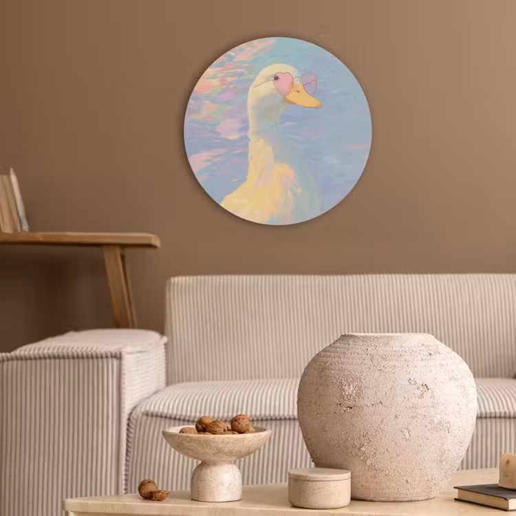 Eend - Zonnebril - Water Akoestische PET Vilt - Rond klein -sfeer1