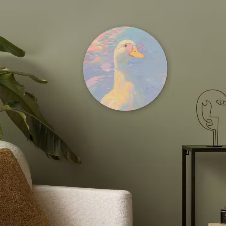 Eend - Zonnebril - Water Akoestische PET Vilt - Rond klein -sfeer2