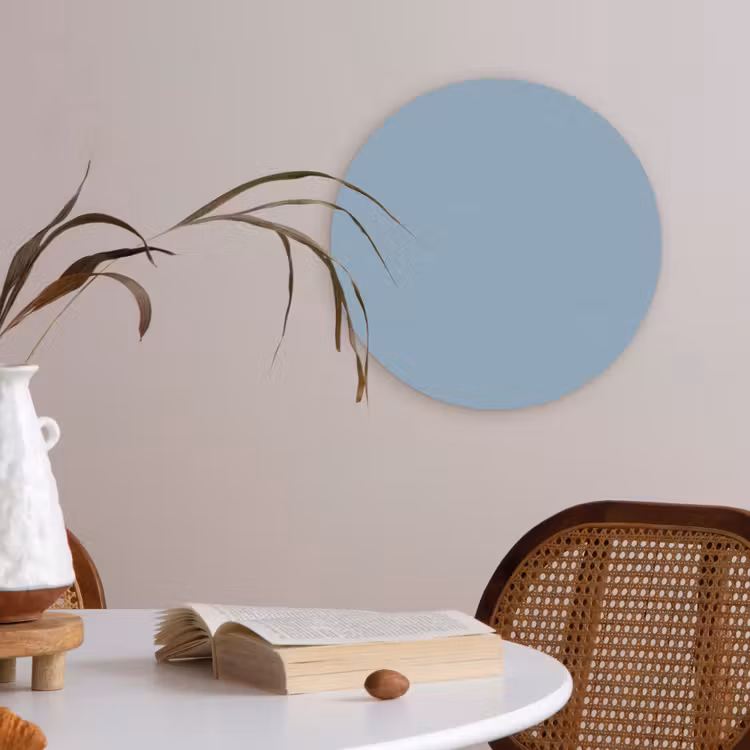 Dusty - Denim - Blauw Akoestische PET Vilt - Rond klein 838 -sfeer3