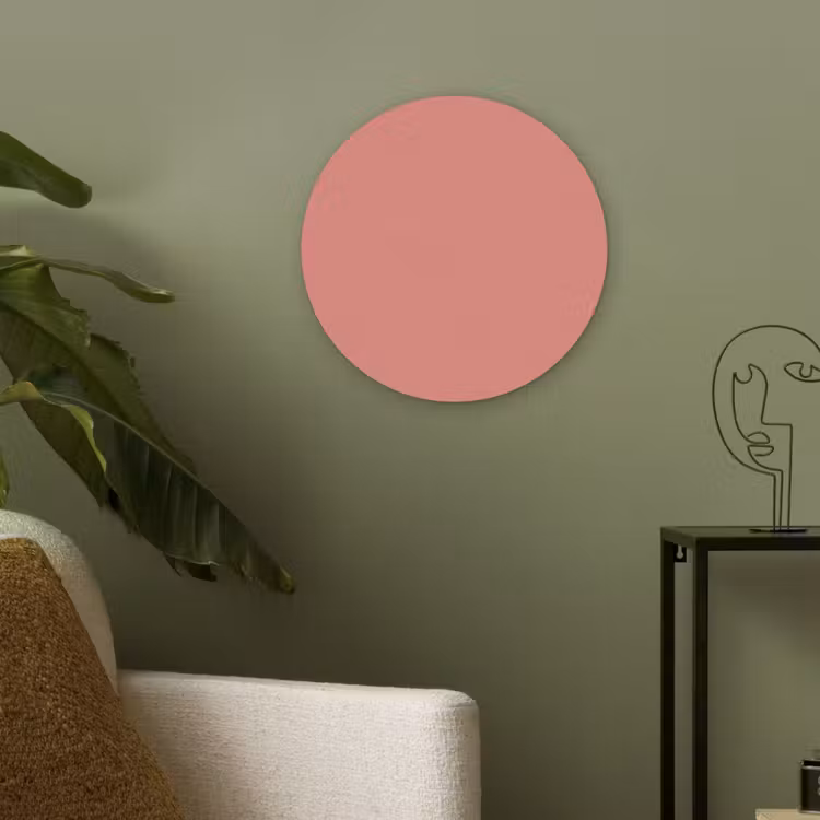 Dusty - Peach - Koraal Akoestische PET Vilt - Rond klein 838 -sfeer2