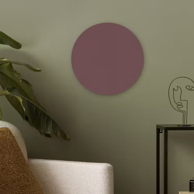 Dusty - Rose - Roze Akoestische PET Vilt - Rond klein 838 -sfeer2