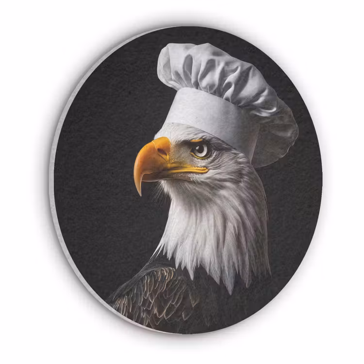 Arend -Amerika - Koksmuts - Vogel - Stoer Akoestische PET Vilt - Rond klein -3d