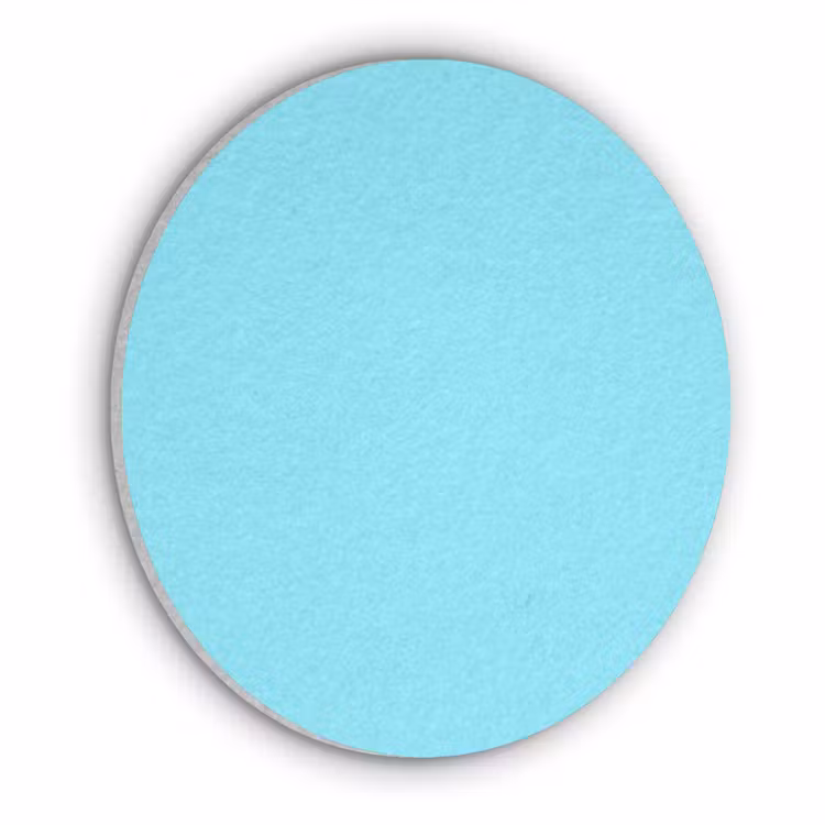 Electric - Cyan - Blauw Akoestische PET Vilt - Rond klein 838 -3d