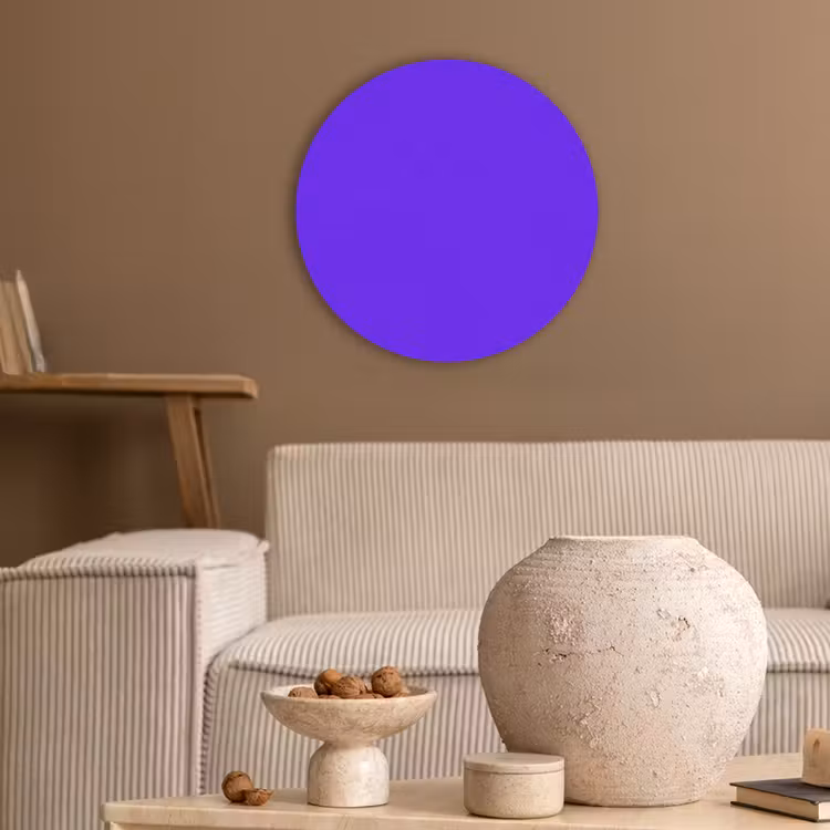 Electric - Indigo - Paars Akoestische PET Vilt - Rond klein 838 -sfeer1