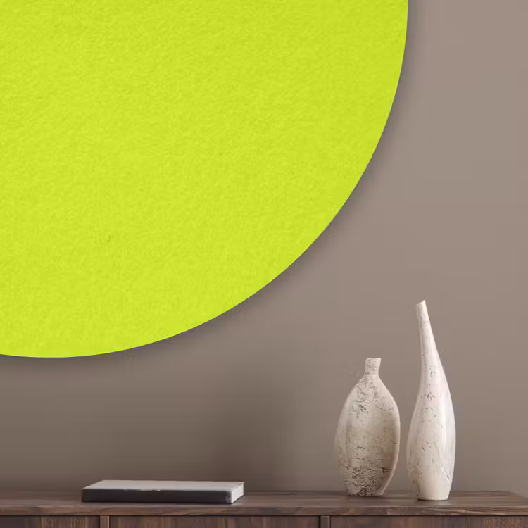 Electric - Lemon - Geel Akoestische PET Vilt - Rond klein 838 -sfeer5_closeup