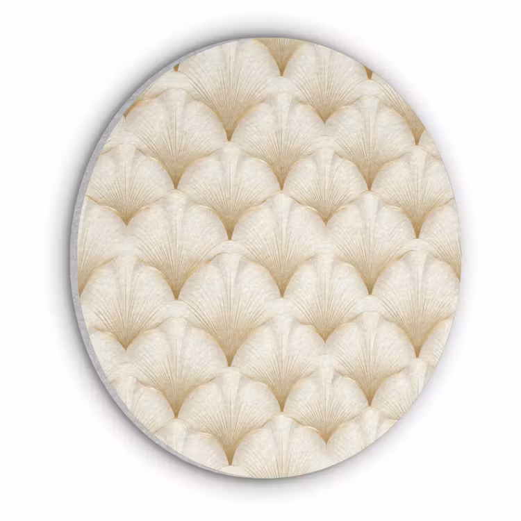 Waaier - Motief - Goud Akoestische PET Vilt - Rond klein 838 -3d