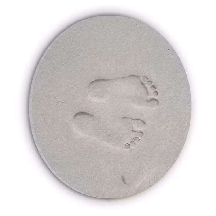Voeten - Afdrukken - Zand Akoestische PET Vilt - Rond klein -3d