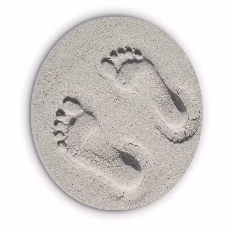 Voeten - Zand - Zee Akoestische PET Vilt - Rond klein -3d