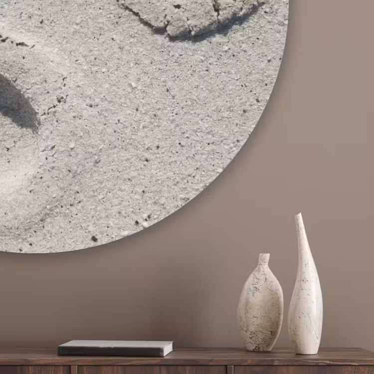 Voeten - Zand - Zee Akoestische PET Vilt - Rond klein -sfeer5_closeup