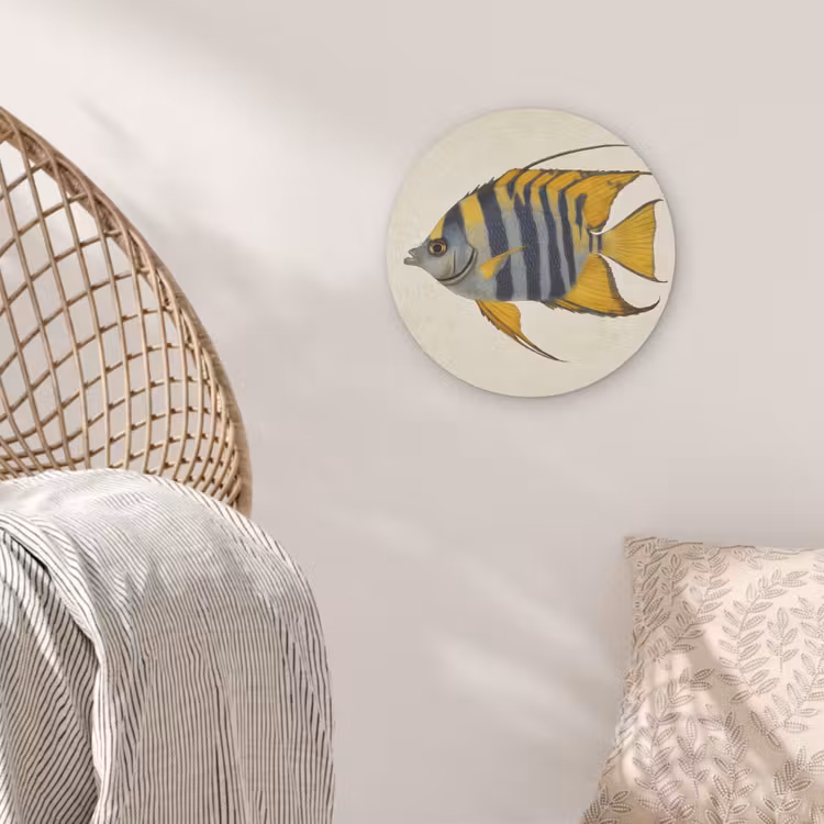 Vis - Sierlijk - Vinnen - Illustratie Akoestische PET Vilt - Rond klein -sfeer4