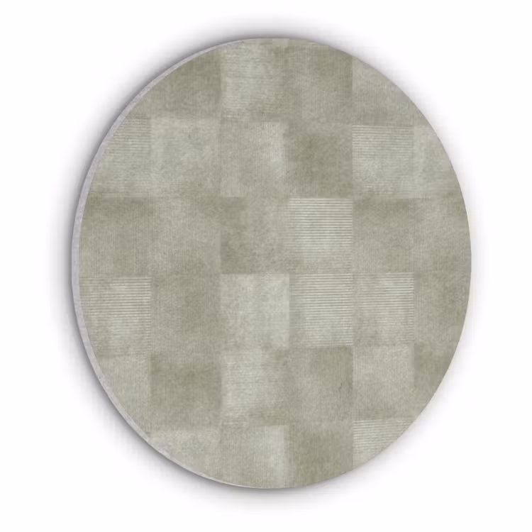 Vlakken - Rustiek - Groen Akoestische PET Vilt - Rond klein 838 -3d