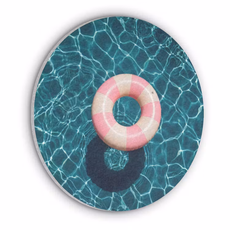Drijvend - Zwemband - Water Akoestische PET Vilt - Rond klein -3d
