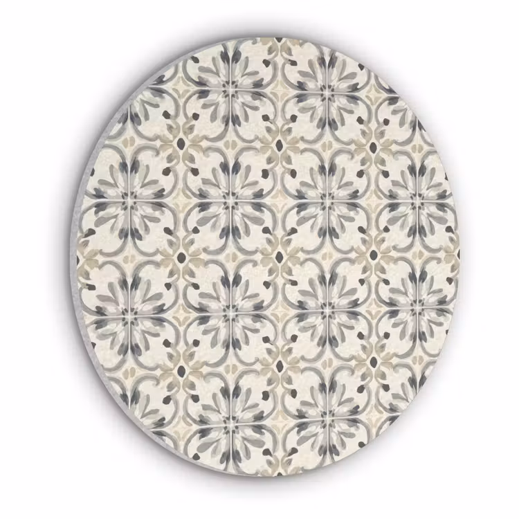 Floraal - Patroon - Kleurrijk Akoestische PET Vilt - Rond klein 838 -3d