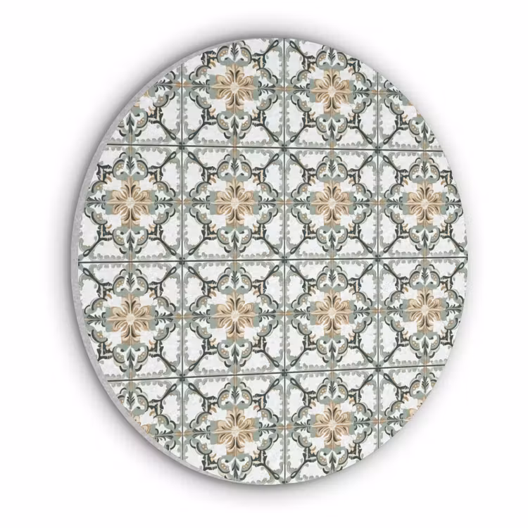 Floraal - Verweerd - Keurrijk Akoestische PET Vilt - Rond klein 838 -3d