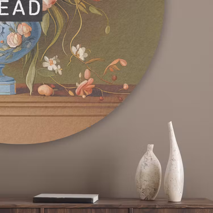 Bloem - Quote - Vintage - Art Akoestische PET Vilt - Rond klein -sfeer5_closeup