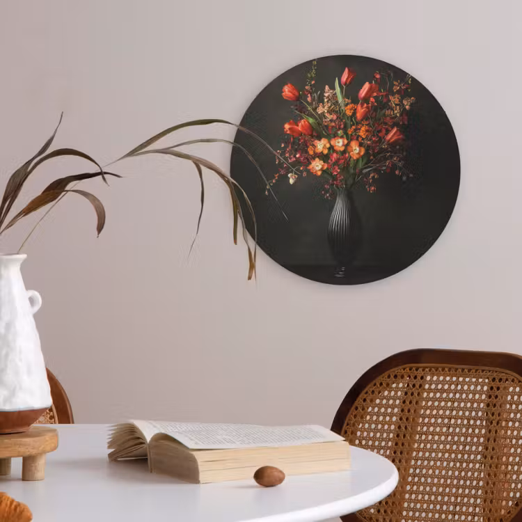 Bloemen - Takken - Boeket Akoestische PET Vilt - Rond klein -sfeer3