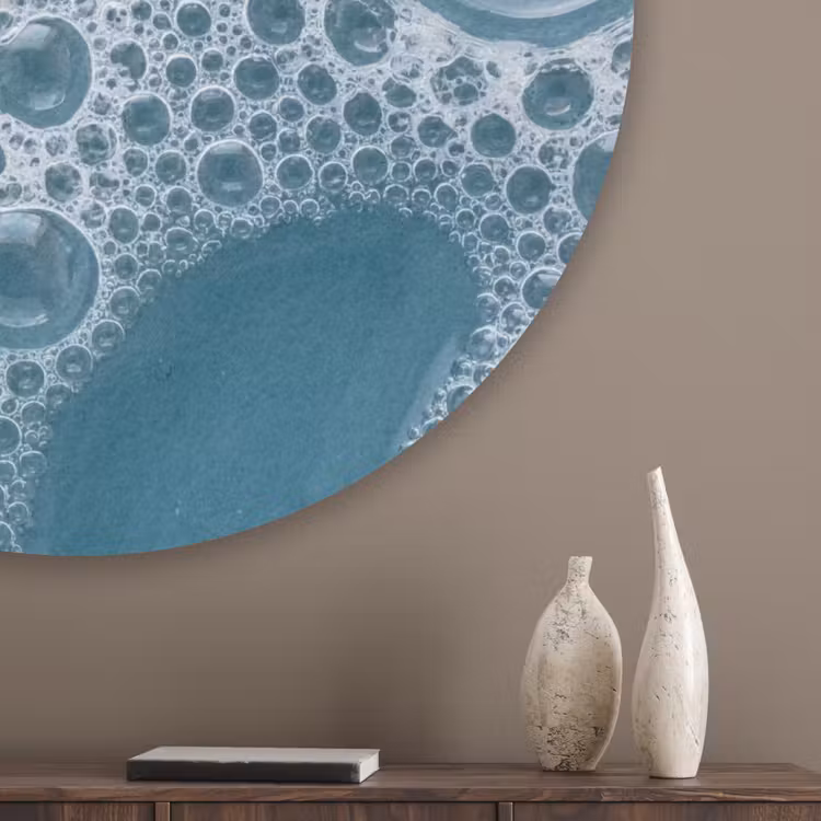 Schuim - Water - Textuur Akoestische PET Vilt - Rond klein -sfeer5_closeup