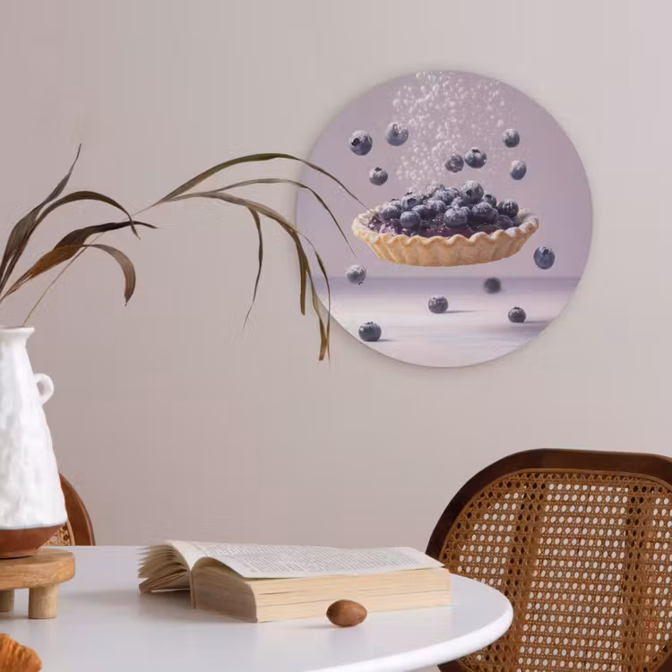 Eten - Taart - Bessen - Blauw Akoestische PET Vilt - Rond klein -sfeer3