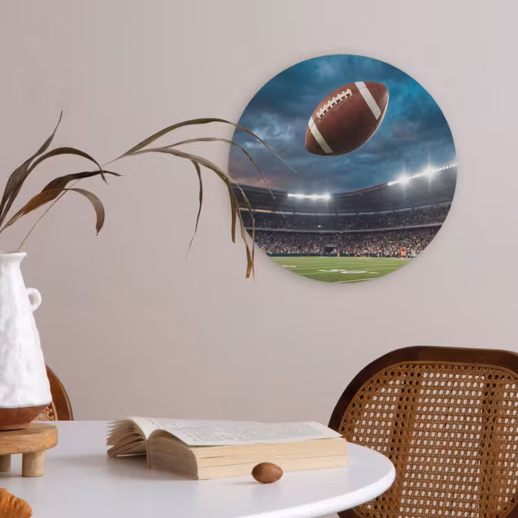Football - Bal - Stadion - Sport Akoestische PET Vilt - Rond klein -sfeer3