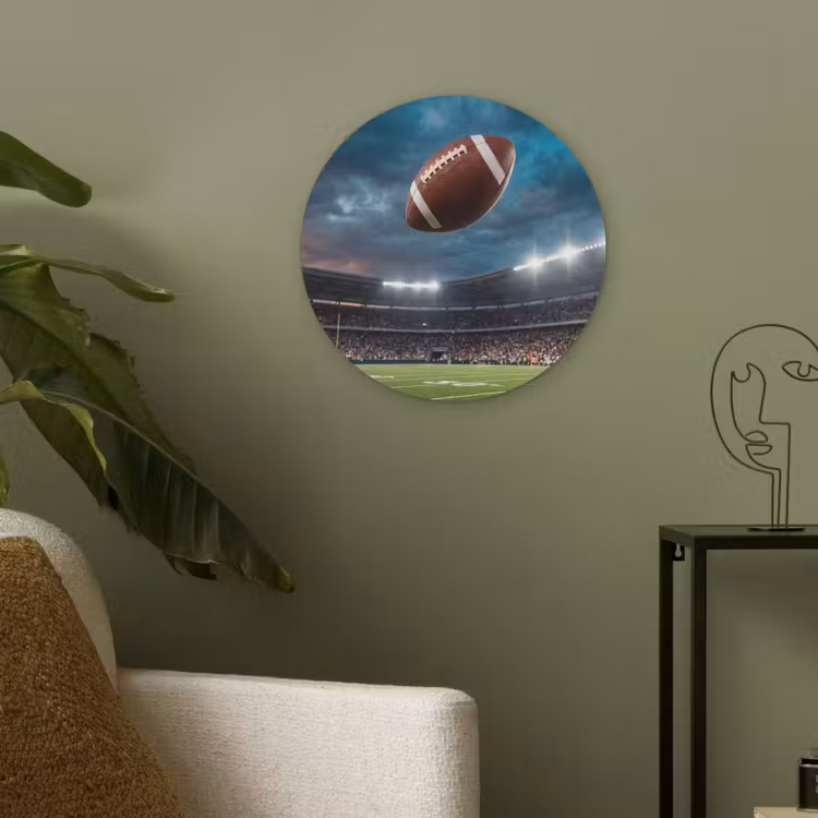 Football - Bal - Stadion - Sport Akoestische PET Vilt - Rond klein -sfeer2