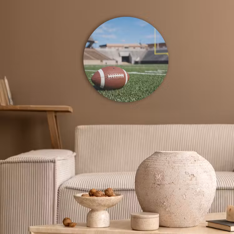 Football - Veld - Stadion - Sport Akoestische PET Vilt - Rond klein -sfeer1