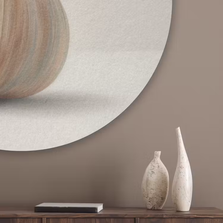 Knoflook - Natuurlijk - Beige Akoestische PET Vilt - Rond klein -sfeer5_closeup