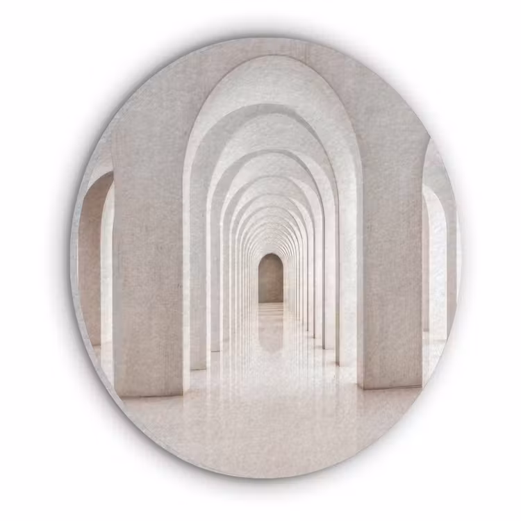 Hal - Bogen - Symmetrisch - Modern Akoestische PET Vilt - Rond klein -3d