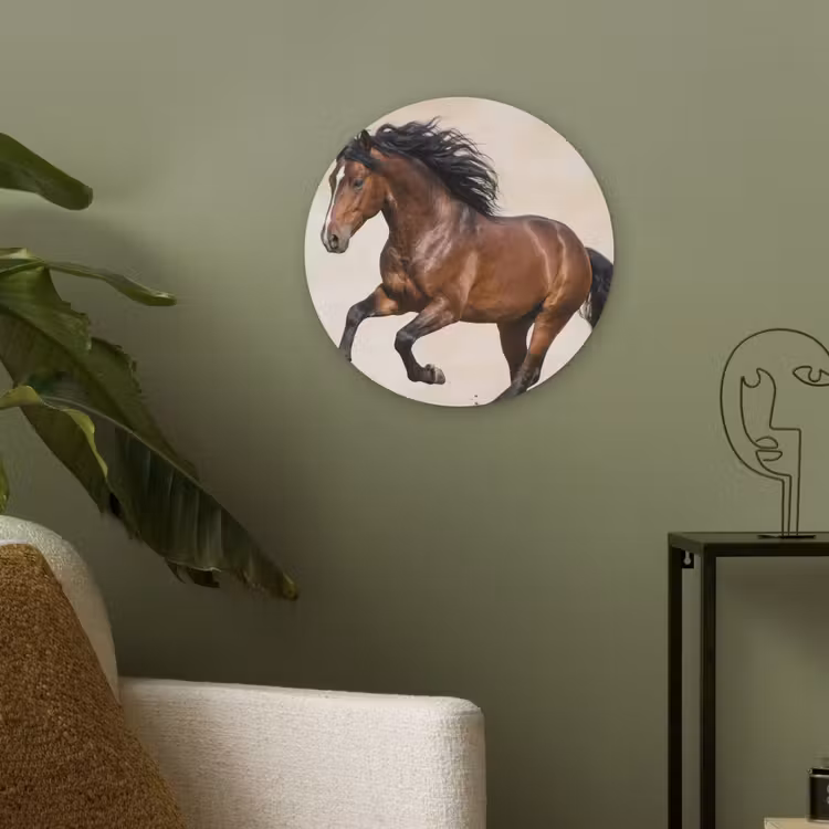 Paard - Galop - Energie Akoestische PET Vilt - Rond klein -sfeer2