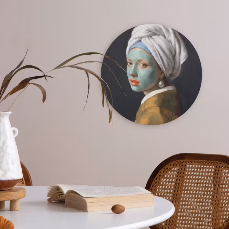 Iconisch - Modern - Kleurrijk Akoestische PET Vilt - Rond klein -sfeer3
