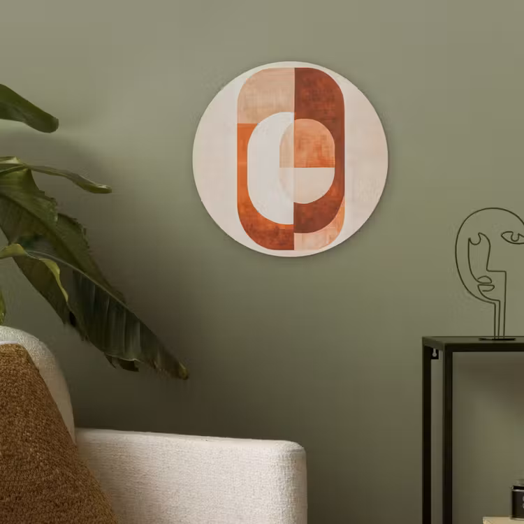 Illustratie - Abstract - Vormen - Rood Akoestische PET Vilt - Rond klein -sfeer2