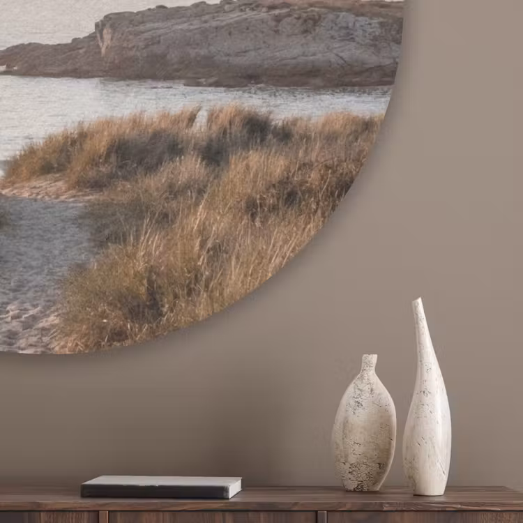 Landschap - Kust - Duinen Akoestische PET Vilt - Rond klein -sfeer5_closeup