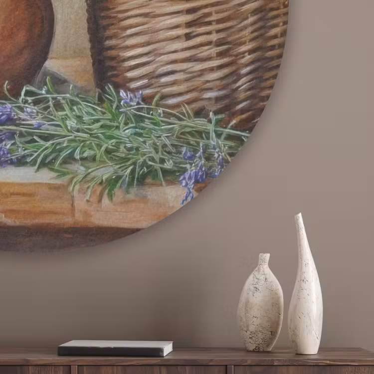 Lavendel - Brood - Stilleven Akoestische PET Vilt - Rond klein -sfeer5_closeup