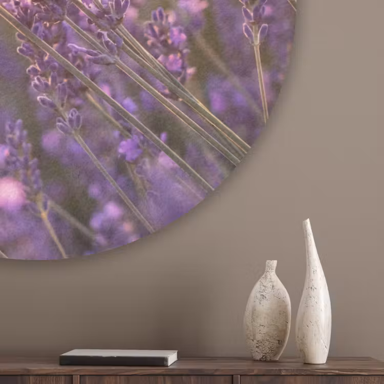 Lavendel - Paars - Zonlicht Akoestische PET Vilt - Rond klein -sfeer5_closeup